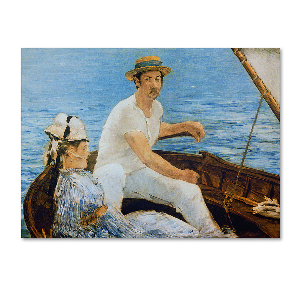 Edouard Manet 'Boating 1874' 14 X 19 Canvas Art