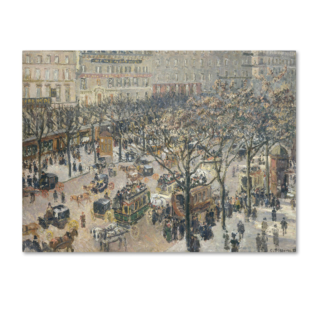 Camille Pissarro 'Boulevard Des Italiens 1897' 14 X 19 Canvas Art
