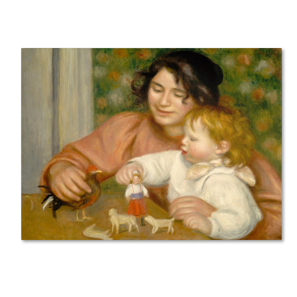 Pierre Renoir 'Child With Toys 1895-96' 14 X 19 Canvas Art