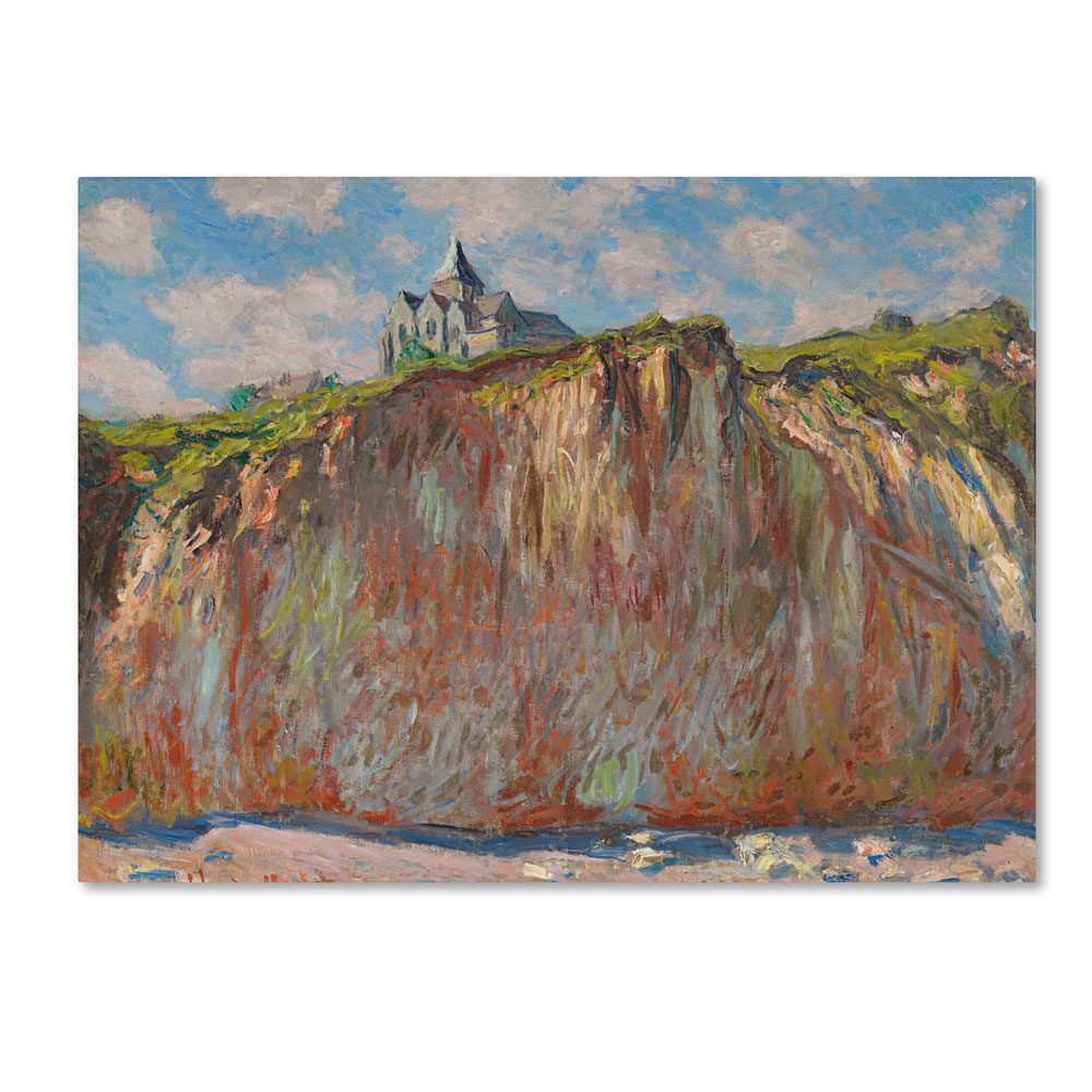 Claude Monet 'Church At Varengeville' 14 X 19 Canvas Art