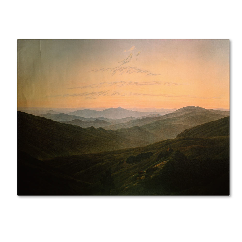 Caspar David Friedrich 'Dawn' 14 X 19 Canvas Art