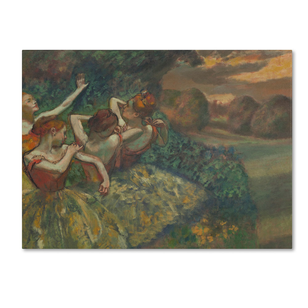 Edgar Degas 'Four Dancers 1899' 14 X 19 Canvas Art