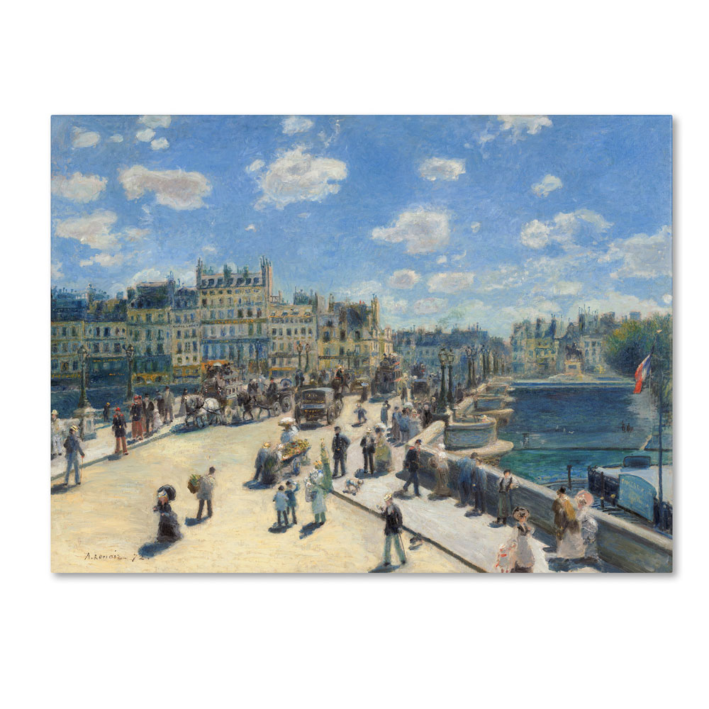 Pierre Renoir 'Pont Neuf Paris 1872' 14 X 19 Canvas Art