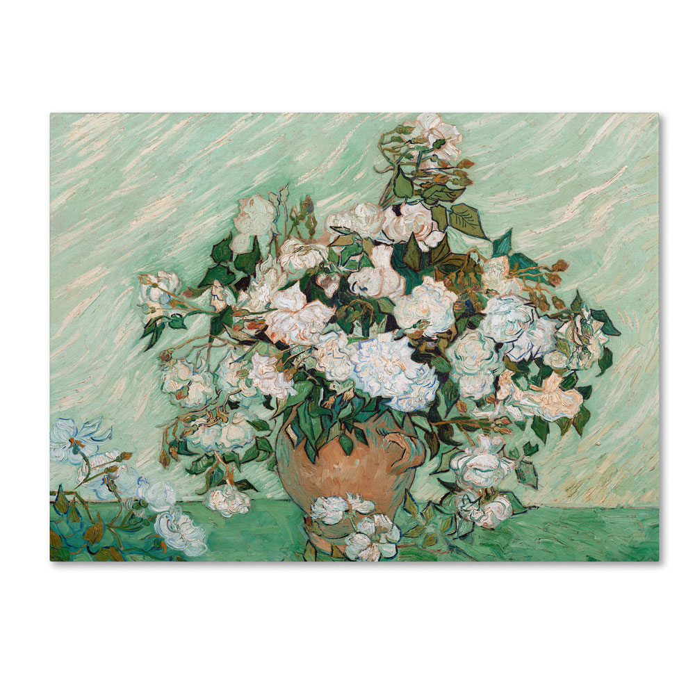 Vincent Van Gogh 'Roses 1890' 14 X 19 Canvas Art