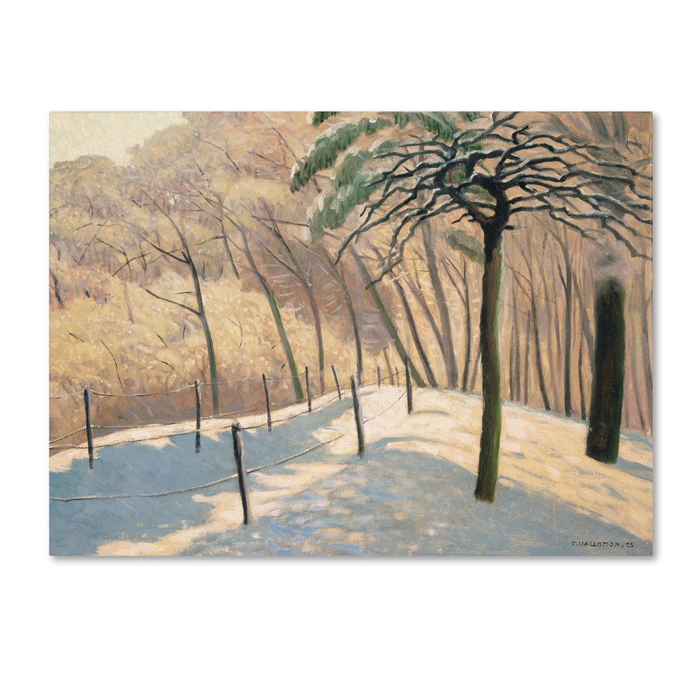 Felix Vallotton 'Snowy Landscape 1925' 14 X 19 Canvas Art