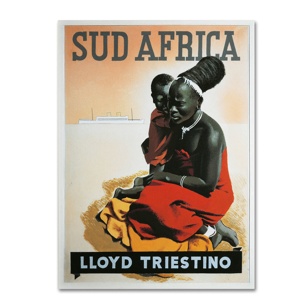 South Africa Lloyd Triestino 1930' 14 X 19 Canvas Art