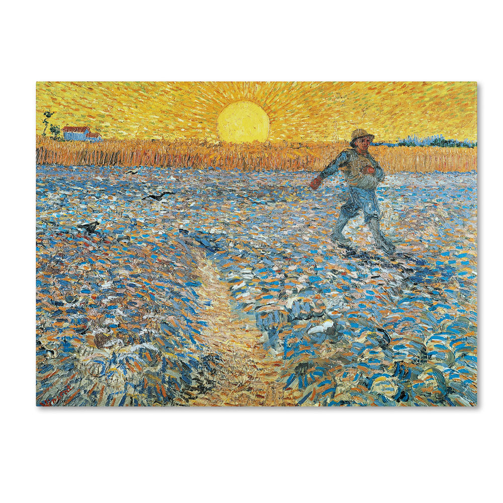 Vincent Van Gogh 'Sower 1888' 14 X 19 Canvas Art