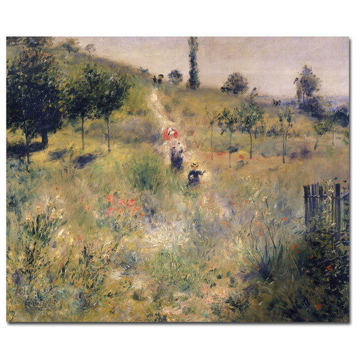 Pierre Renoir 'The Path Through The Long Grass 1875' 14 X 19 Canvas Art