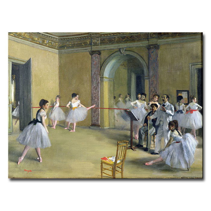 Edgar Degas 'The Dance Foyer 1872' 14 X 19 Canvas Art