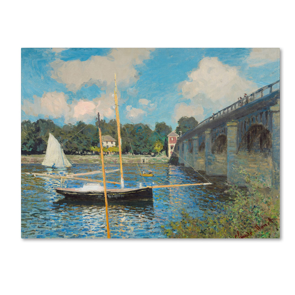 Claude Monet 'The Bridge At Argenteuil 1874' 14 X 19 Canvas Art