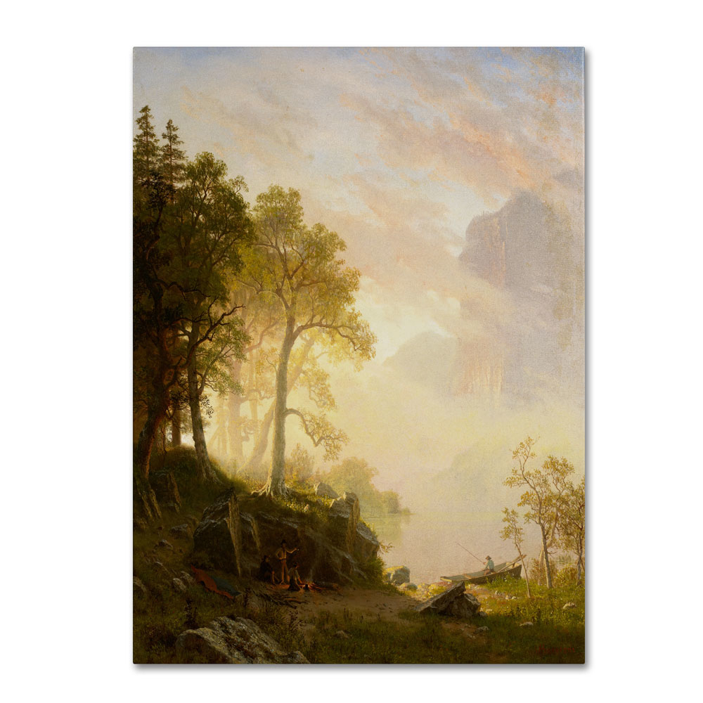 Albert Bierstadt 'The Merced River In Yosemite' 14 X 19 Canvas Art