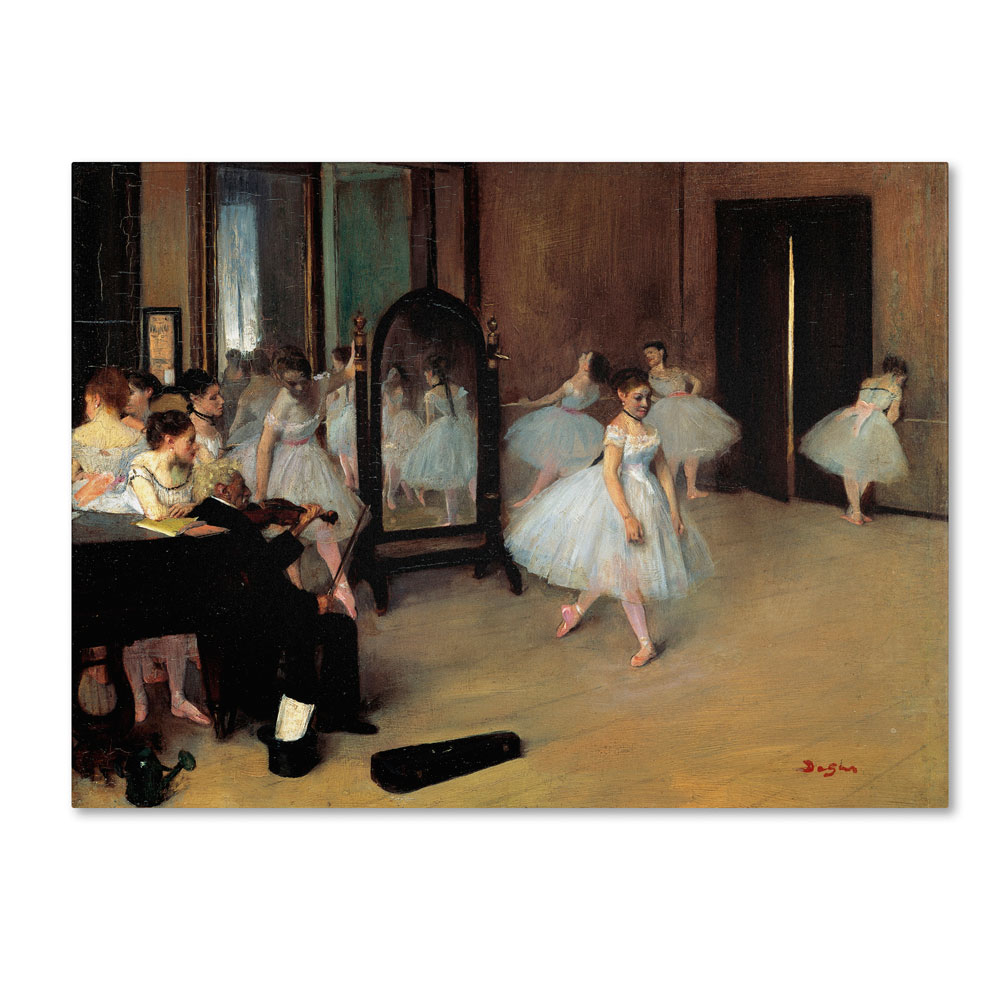 Edgar Degas 'The School Of Dance 1871' 14 X 19 Canvas Art
