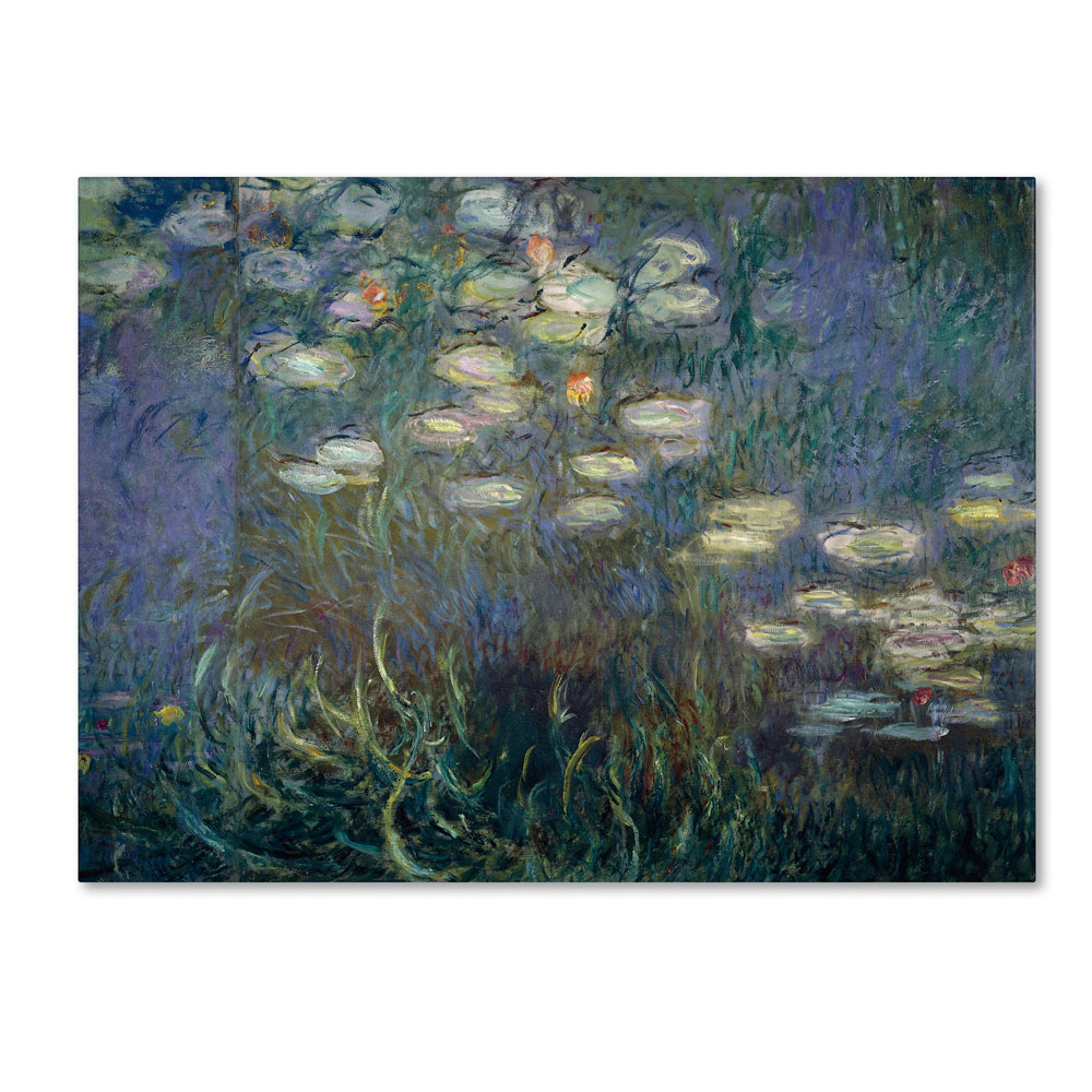 Claude Monet 'Water Lilies 1840-1926' 14 X 19 Canvas Art