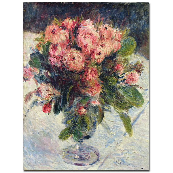 Pierre-Auguste Renoir 'Moss-Roses1890' 14 X 19 Canvas Art