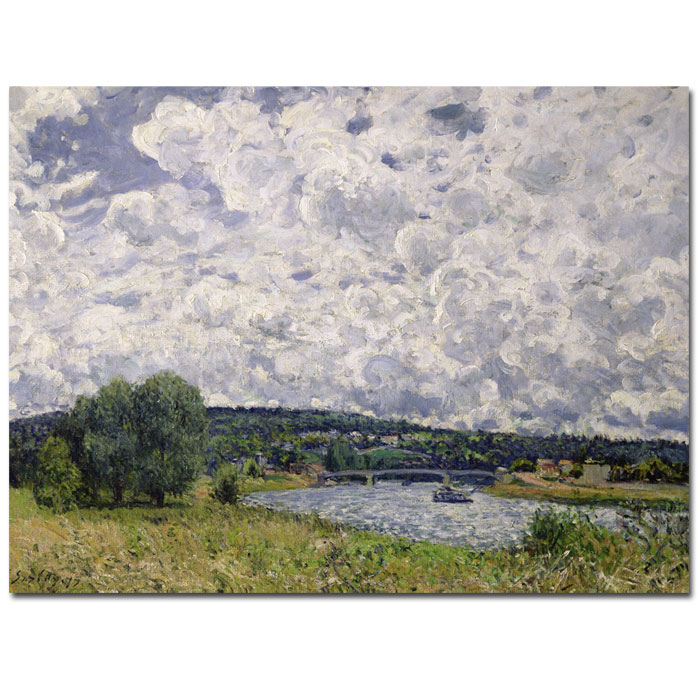 Alfred Sisley 'The Seine, Suresnes 1877' 14 X 19 Canvas Art