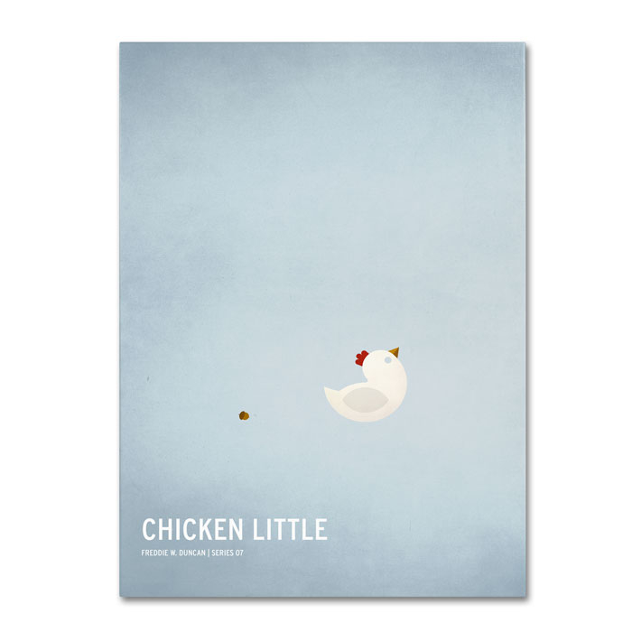 Christian Jackson 'Chicken Little' 14 X 19 Canvas Art