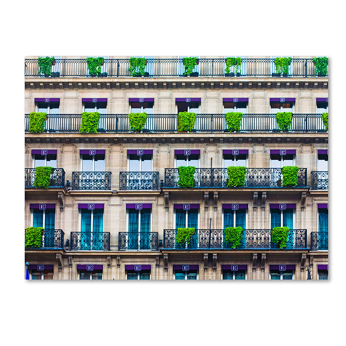 Preston 'Parisian Apartments' 14 X 19 Canvas Art