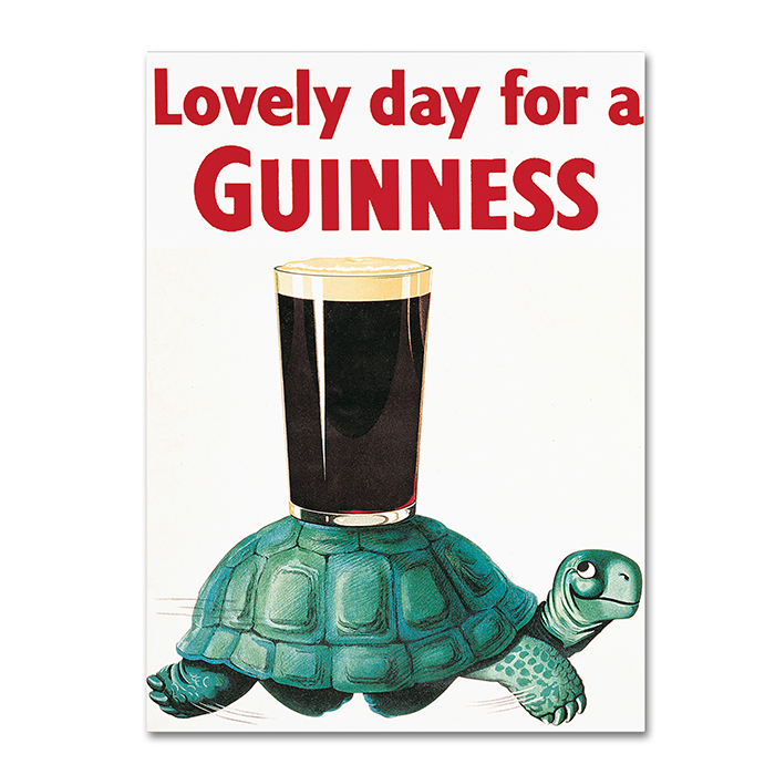 Guinness Brewery 'Lovely Day For A Guinness X' 14 X 19 Canvas Art