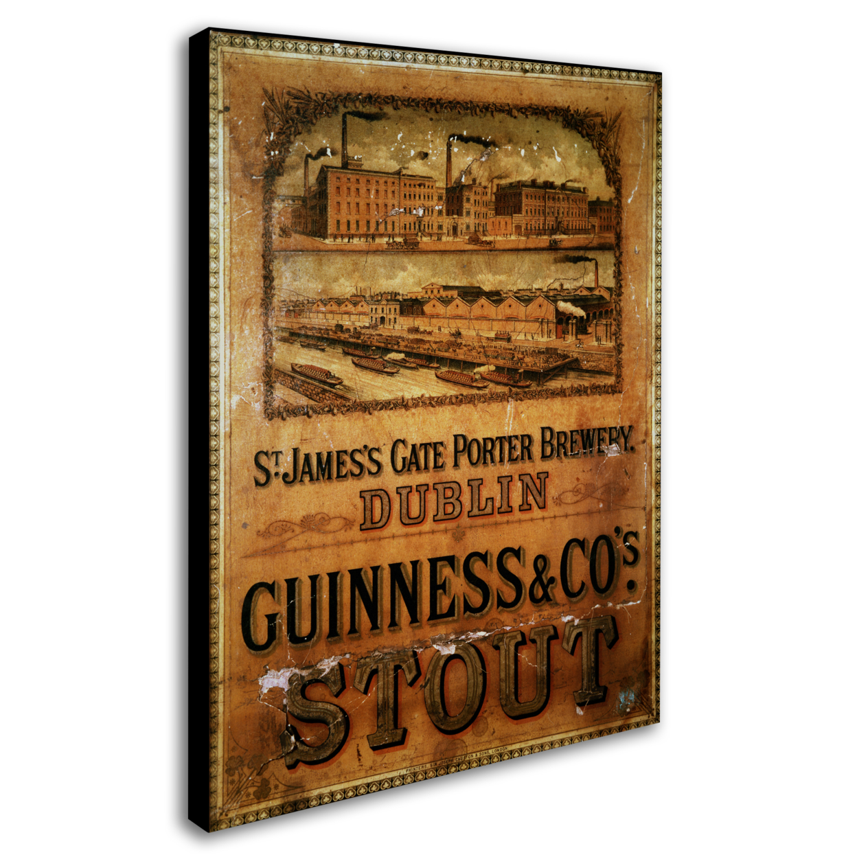 Guinness Brewery 'St. James' Gate Porter Brewery' 14 X 19 Canvas Art