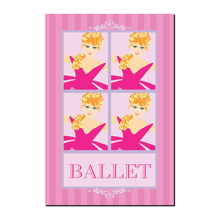 Grace Riley 'Ballet In Pink II' 14 X 19 Canvas Art