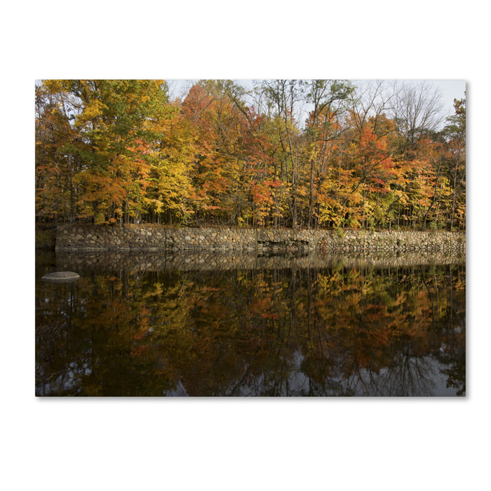 Kurt Shaffer 'Autumn Along The Rocky River' 14 X 19 Canvas Art