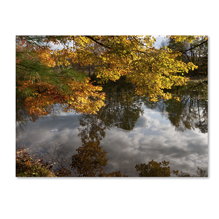 Kurt Shaffer 'Kendal Lake Autumn Reflection' 14 X 19 Canvas Art