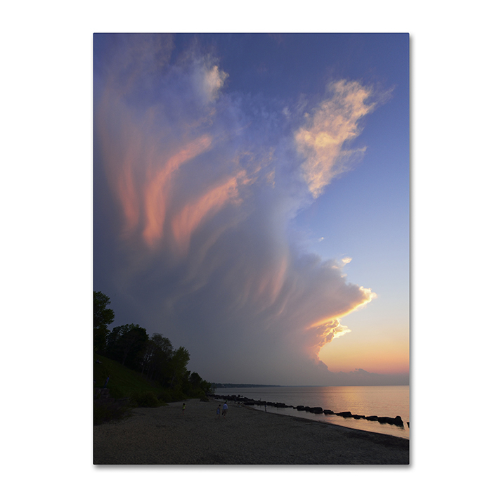 Kurt Shaffer 'Developing Sunset Storm' 14 X 19 Canvas Art