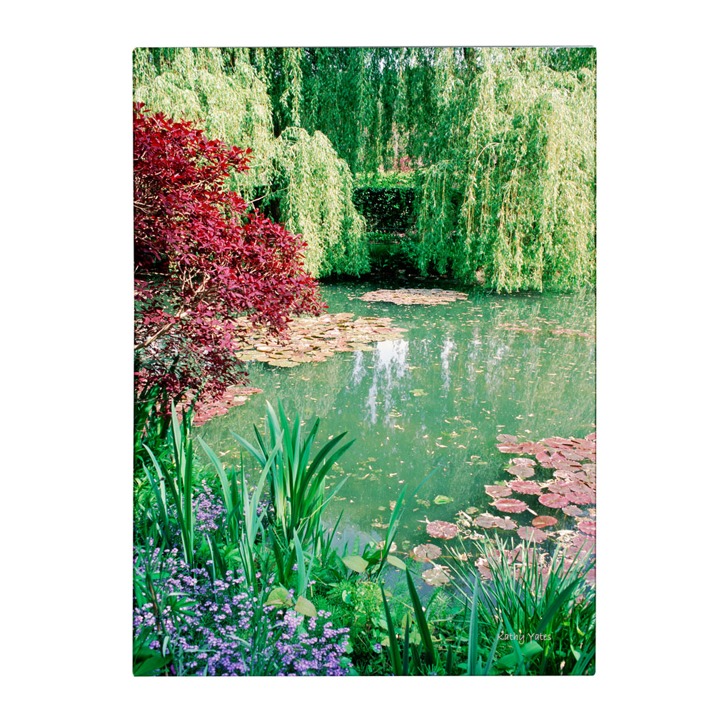 Kathy Yates 'Monet's Lily Pond 2' 14 X 19 Canvas Art