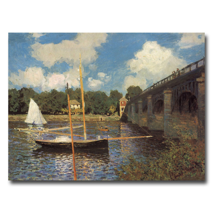 Claude Monet, 'Bridge At Argenteuil II' 14 X 19 Canvas Art