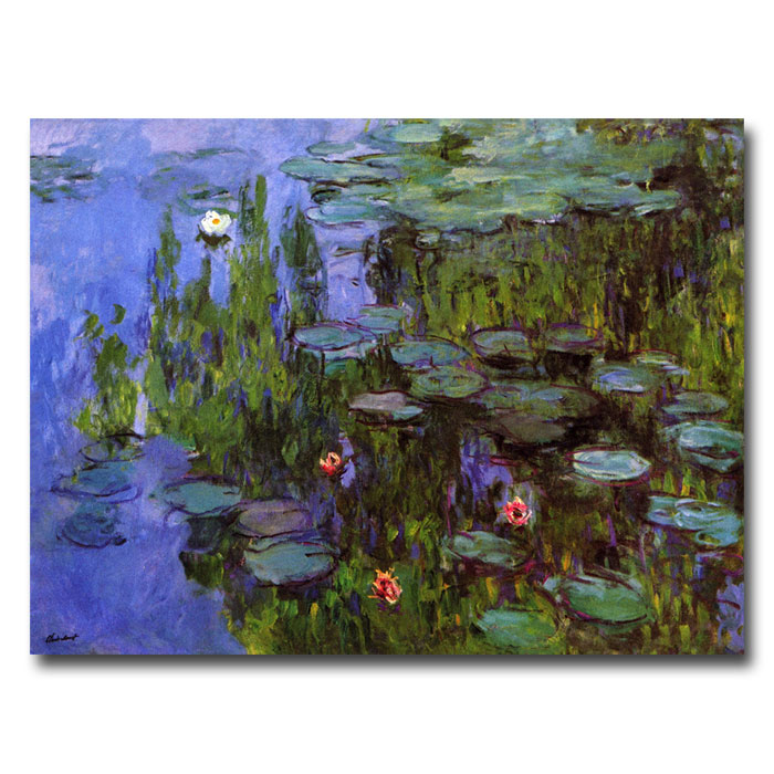 Claude Monet 'Sea Roses' 14 X 19 Canvas Art