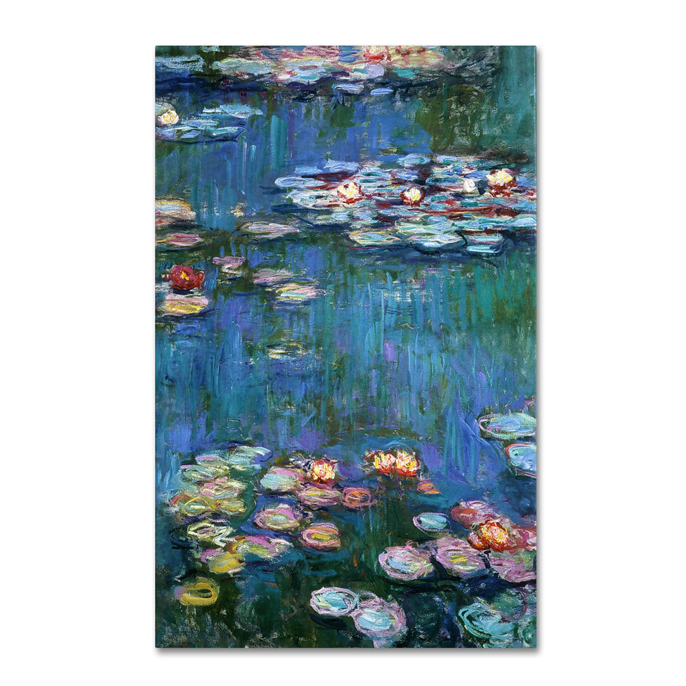 Claude Monet 'Waterlilies Classic' 14 X 19 Canvas Art