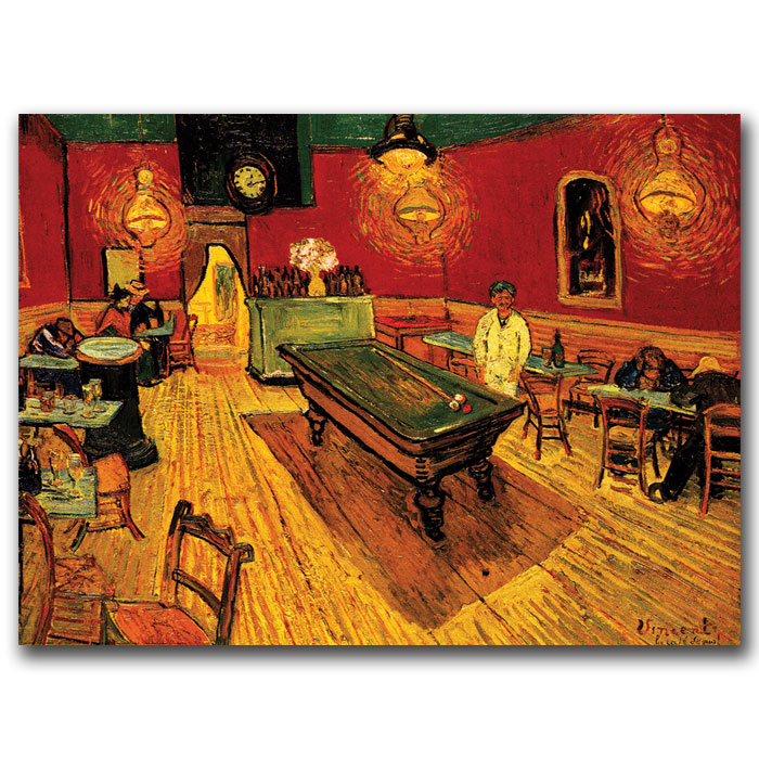 Vincent Van Gogh 'The Night Cafe' 14 X 19 Canvas Art