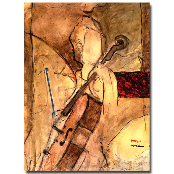 Joarez 'Old Cello' 14 X 19 Canvas Art