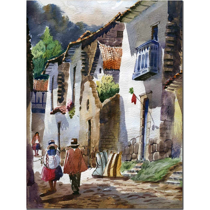 Jimenez 'Cuzco III' 14 X 19 Canvas Art