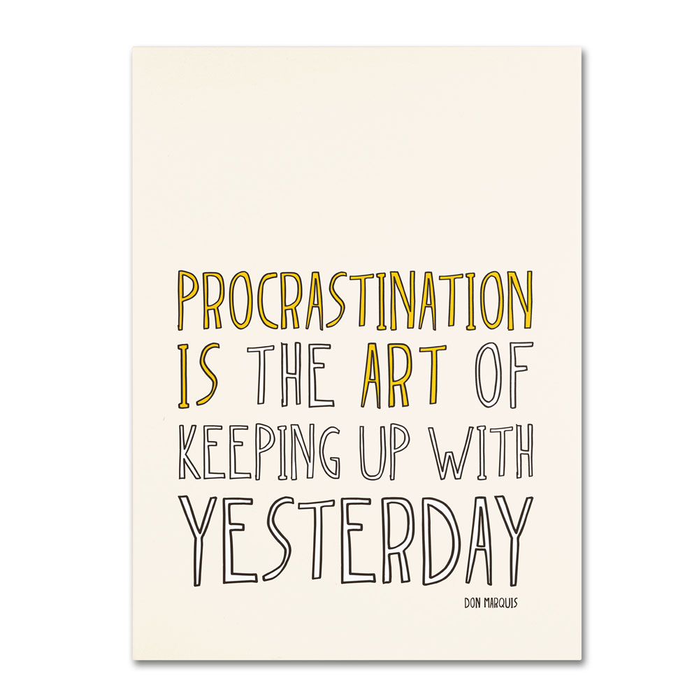 Megan Romo 'Artistic Procrastination II' 14 X 19 Canvas Art