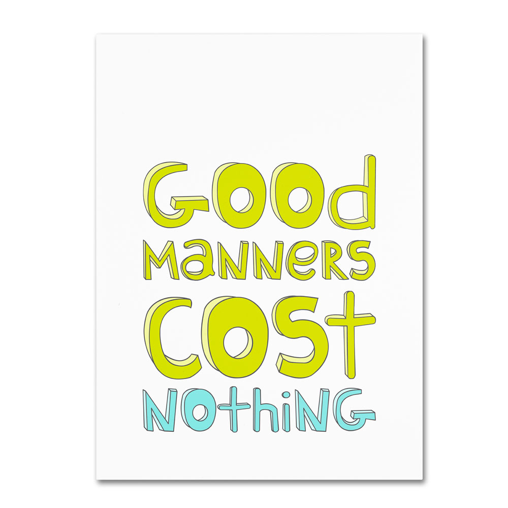 Megan Romo 'Good Manners' 14 X 19 Canvas Art
