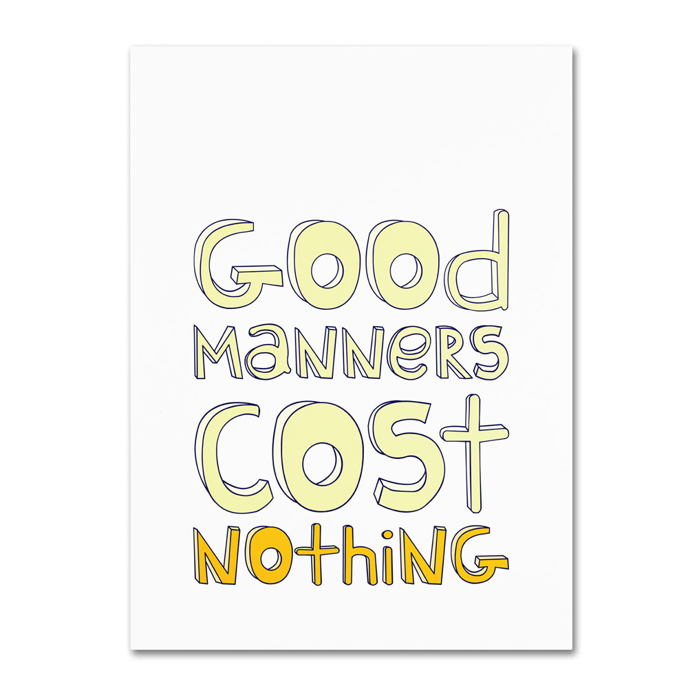 Megan Romo 'Good Manners II' 14 X 19 Canvas Art