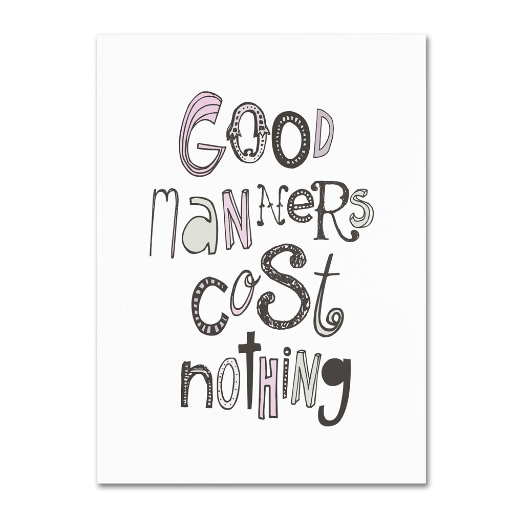 Megan Romo 'Good Manners VI' 14 X 19 Canvas Art