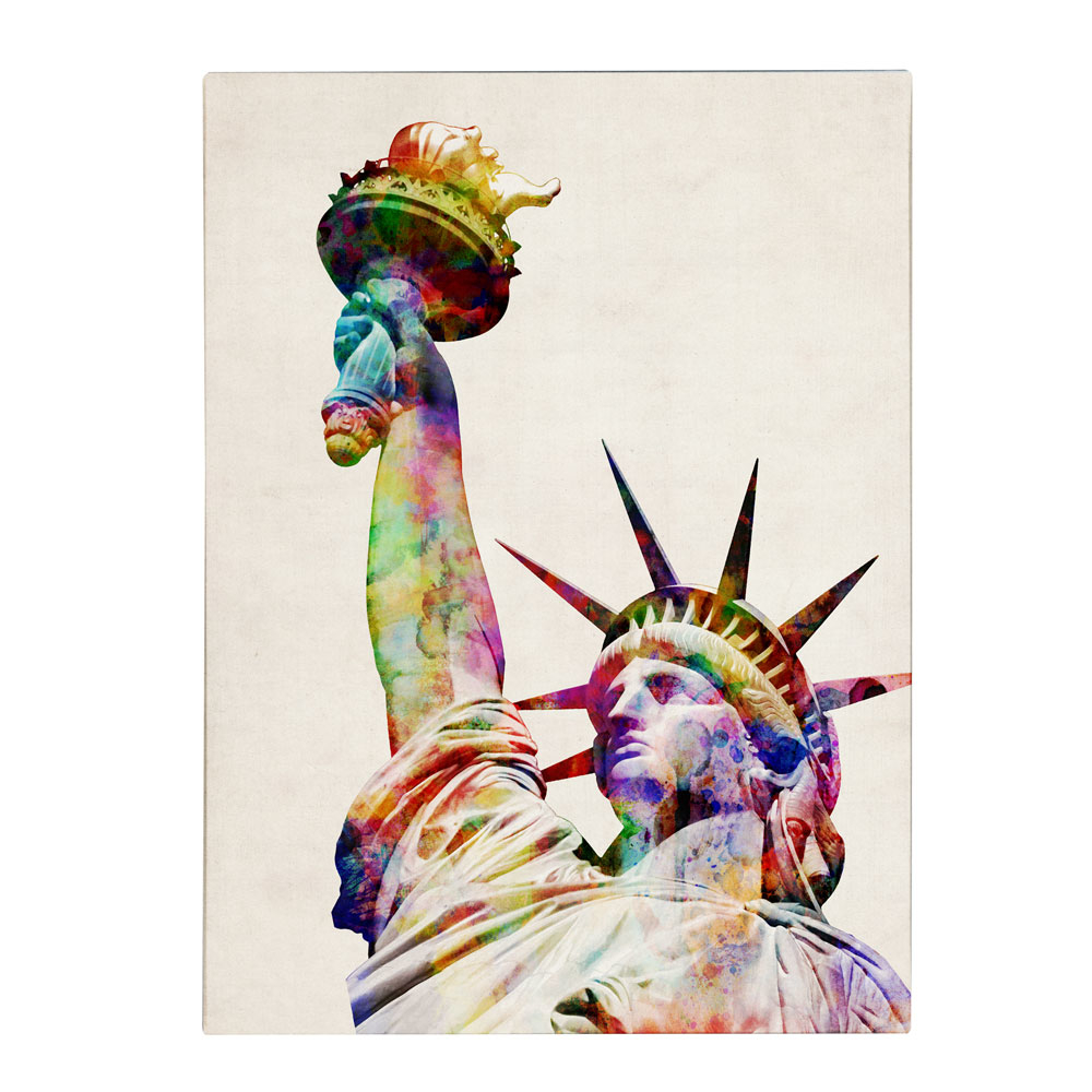 Michael Tompsett 'Statue Of Liberty' 14 X 19 Canvas Art