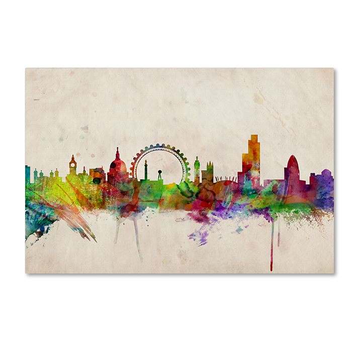 Michael Tompsett 'London Skyline' 14 X 19 Canvas Art
