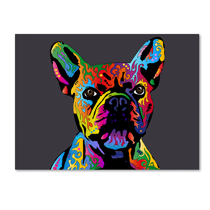 Michael Tompsett 'French Bulldog Grey' 14 X 19 Canvas Art
