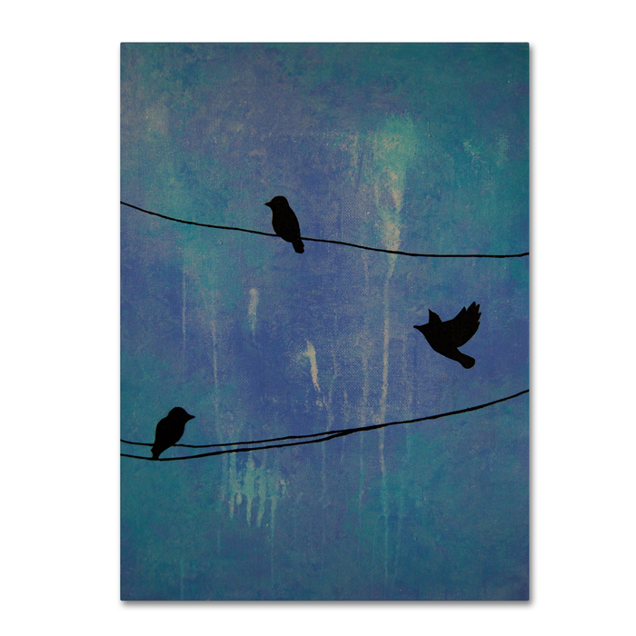 Nicole Dietz 'Birds Arrival' 14 X 19 Canvas Art