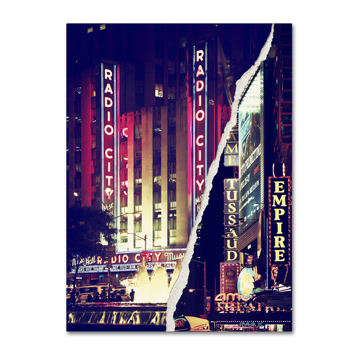 Philippe Hugonnard 'Times Square Theater District' 14 X 19 Canvas Art