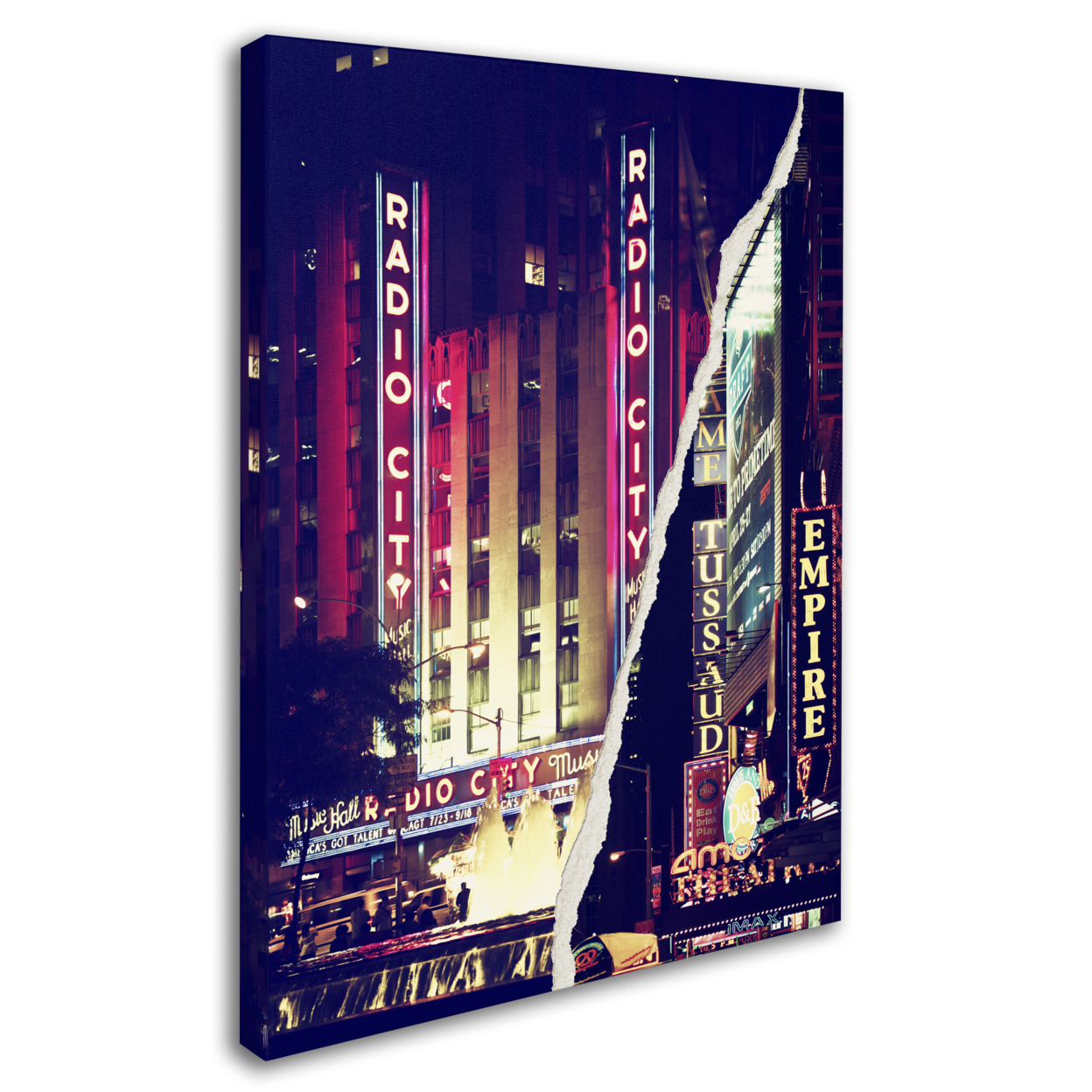 Philippe Hugonnard 'Times Square Theater District' 14 X 19 Canvas Art
