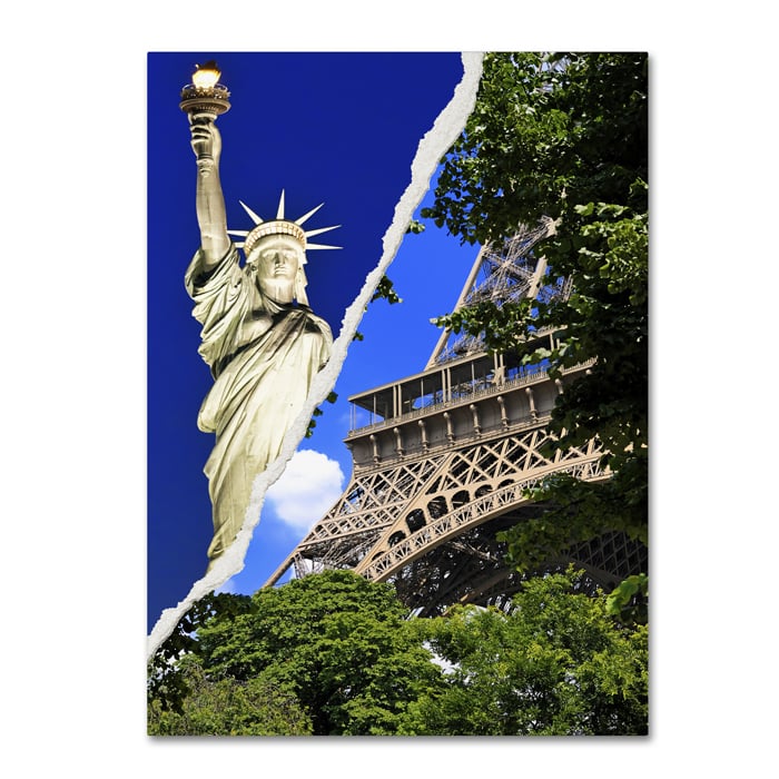 Philippe Hugonnard 'Eiffel, Thank You!' 14 X 19 Canvas Art