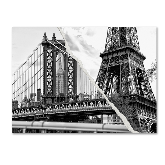 Philippe Hugonnard 'The Tower And The Bridge' 14 X 19 Canvas Art