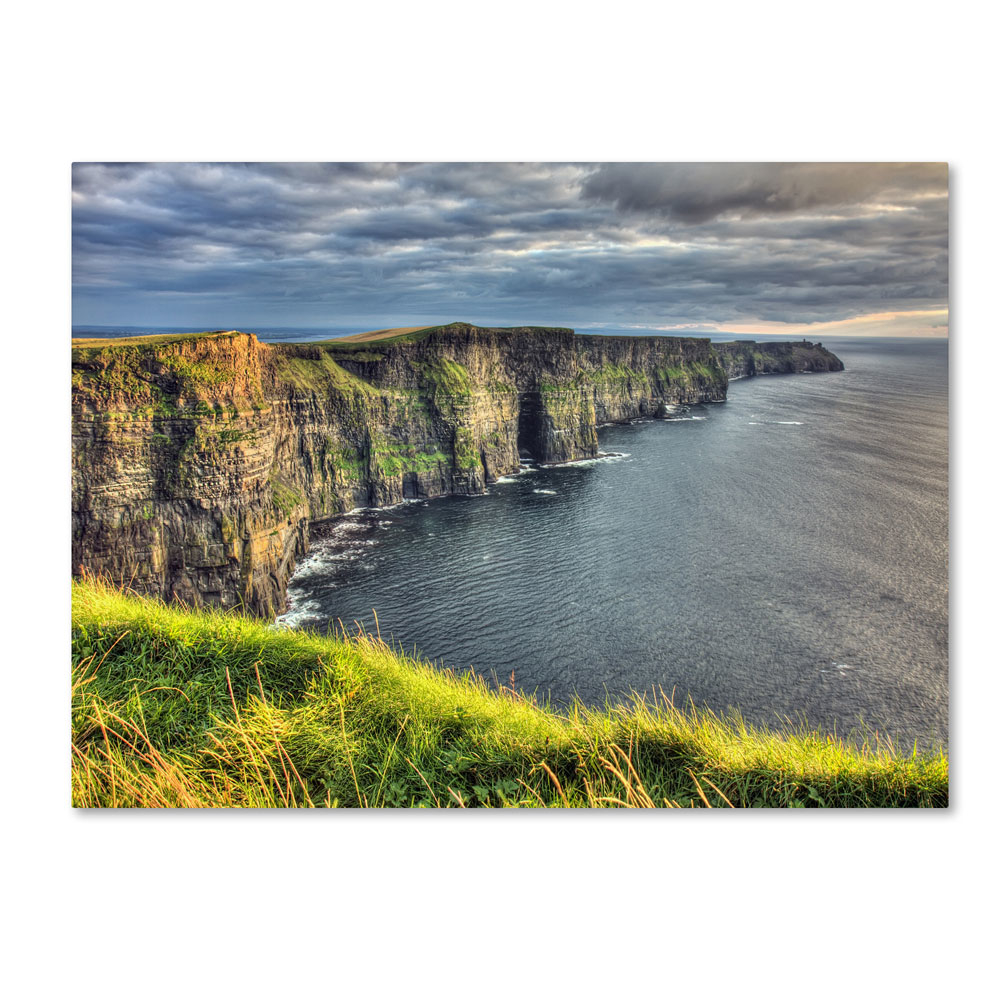 Pierre Leclerc 'Cliffs Of Moher Ireland' 14 X 19 Canvas Art