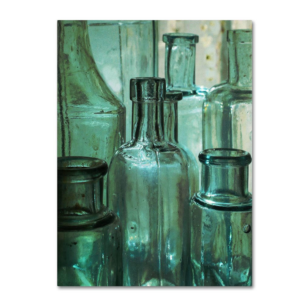 Patty Tuggle 'Antique Bottles' 14 X 19 Canvas Art