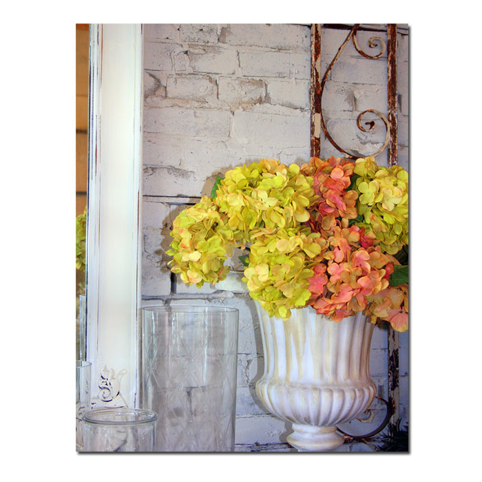 Patty Tuggle 'Shabby Flowers Still Life' 14 X 19 Canvas Art