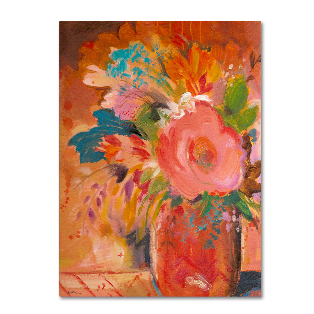 Sheila Golden 'Copper Vase 3' 14 X 19 Canvas Art
